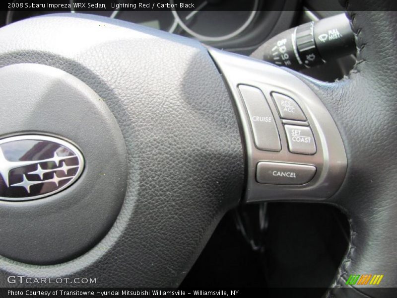 Lightning Red / Carbon Black 2008 Subaru Impreza WRX Sedan