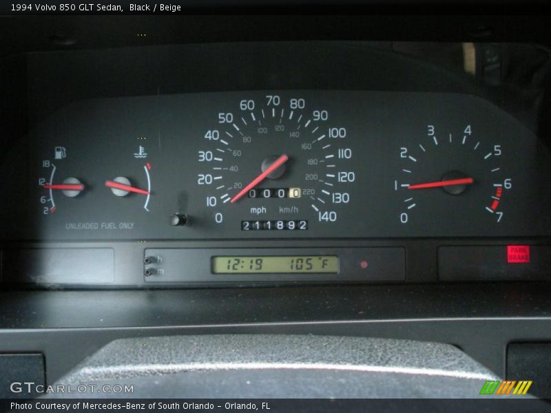 Black / Beige 1994 Volvo 850 GLT Sedan