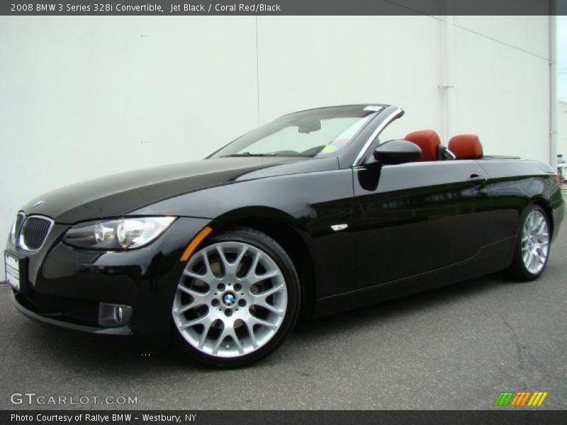 Jet Black / Coral Red/Black 2008 BMW 3 Series 328i Convertible