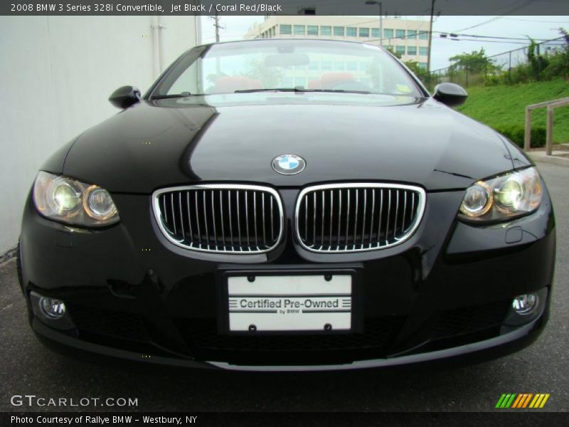 Jet Black / Coral Red/Black 2008 BMW 3 Series 328i Convertible