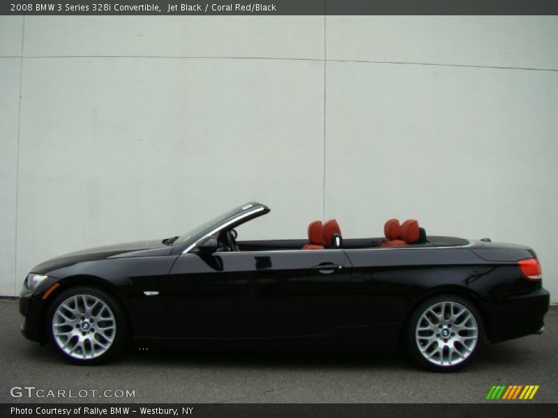 Jet Black / Coral Red/Black 2008 BMW 3 Series 328i Convertible