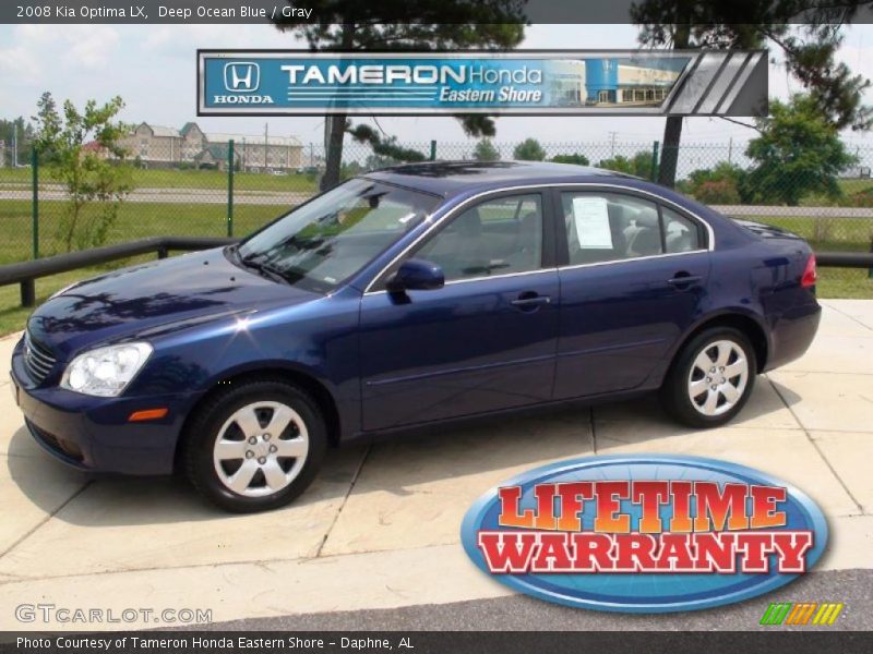 Deep Ocean Blue / Gray 2008 Kia Optima LX