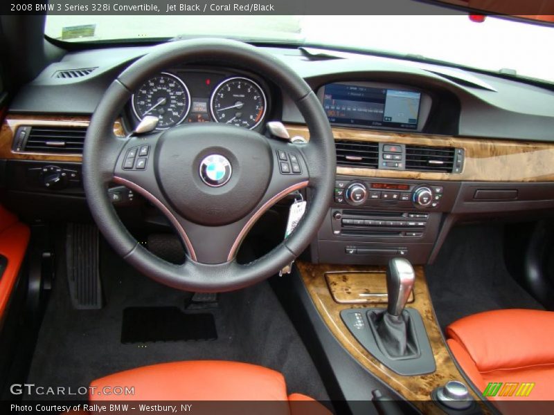 Jet Black / Coral Red/Black 2008 BMW 3 Series 328i Convertible