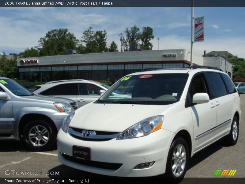 Arctic Frost Pearl / Taupe 2006 Toyota Sienna Limited AWD