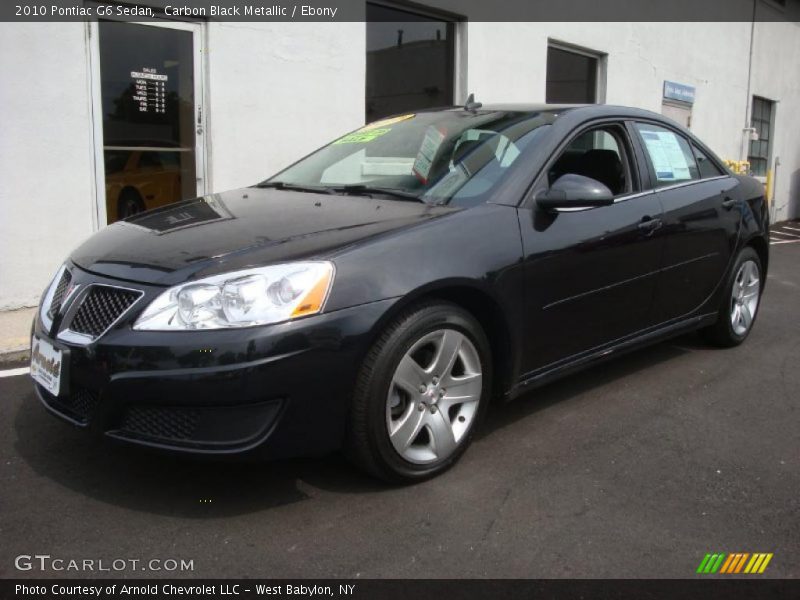 Carbon Black Metallic / Ebony 2010 Pontiac G6 Sedan