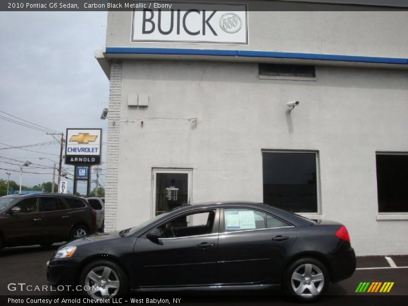 Carbon Black Metallic / Ebony 2010 Pontiac G6 Sedan