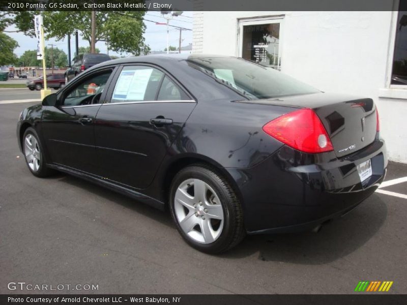 Carbon Black Metallic / Ebony 2010 Pontiac G6 Sedan