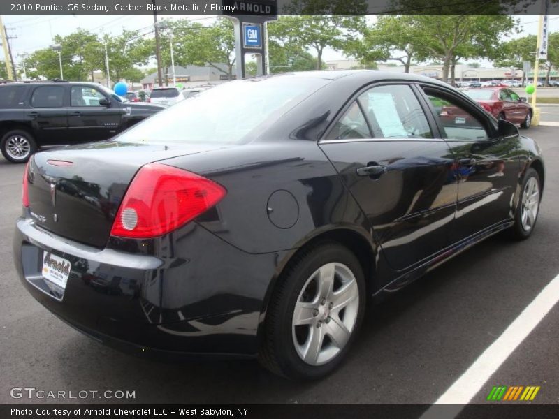 Carbon Black Metallic / Ebony 2010 Pontiac G6 Sedan