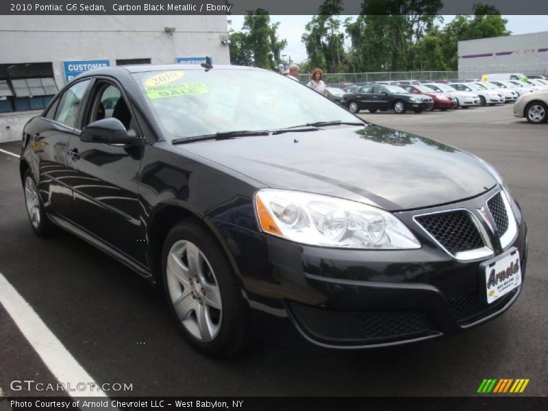 Carbon Black Metallic / Ebony 2010 Pontiac G6 Sedan