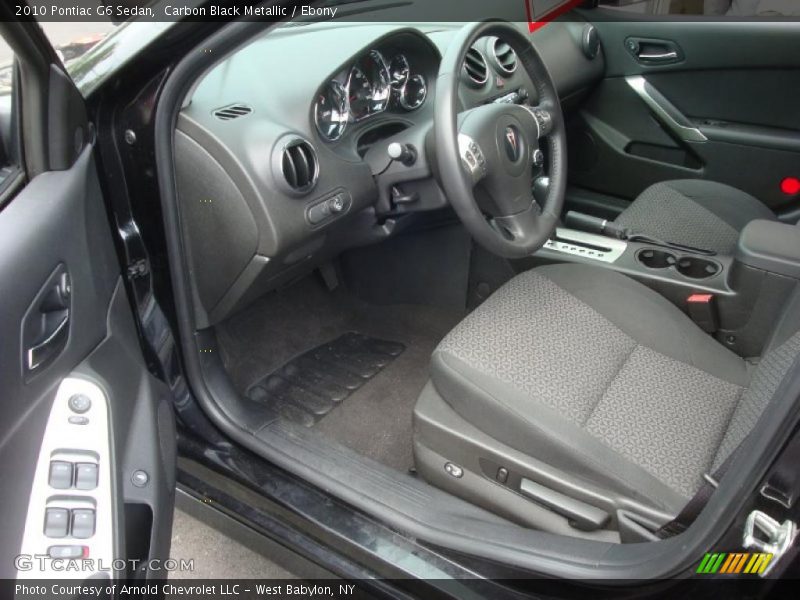 Carbon Black Metallic / Ebony 2010 Pontiac G6 Sedan