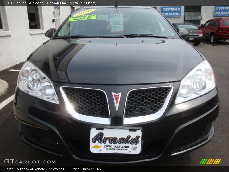 Carbon Black Metallic / Ebony 2010 Pontiac G6 Sedan