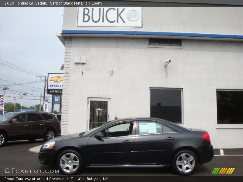 Carbon Black Metallic / Ebony 2010 Pontiac G6 Sedan