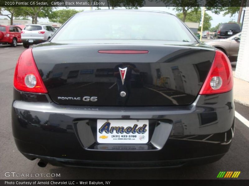 Carbon Black Metallic / Ebony 2010 Pontiac G6 Sedan