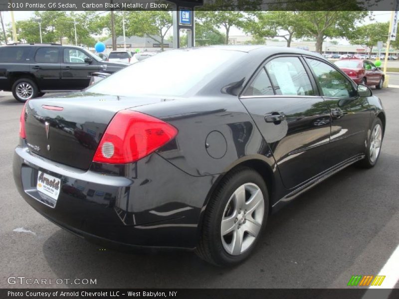 Carbon Black Metallic / Ebony 2010 Pontiac G6 Sedan