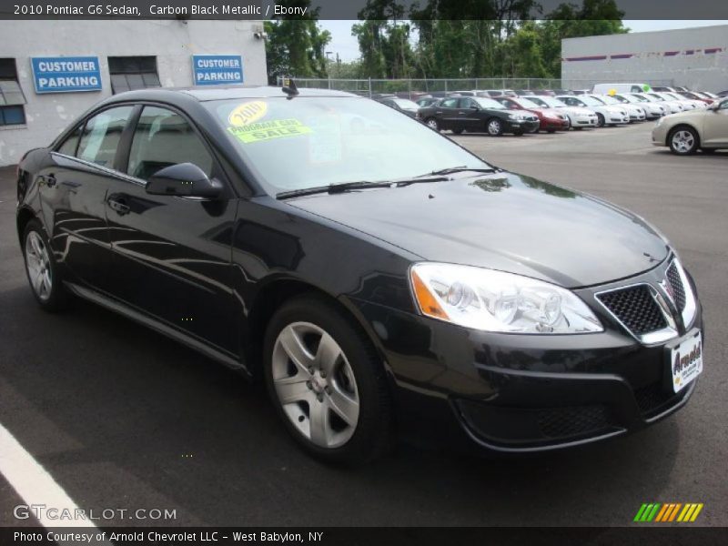 Carbon Black Metallic / Ebony 2010 Pontiac G6 Sedan