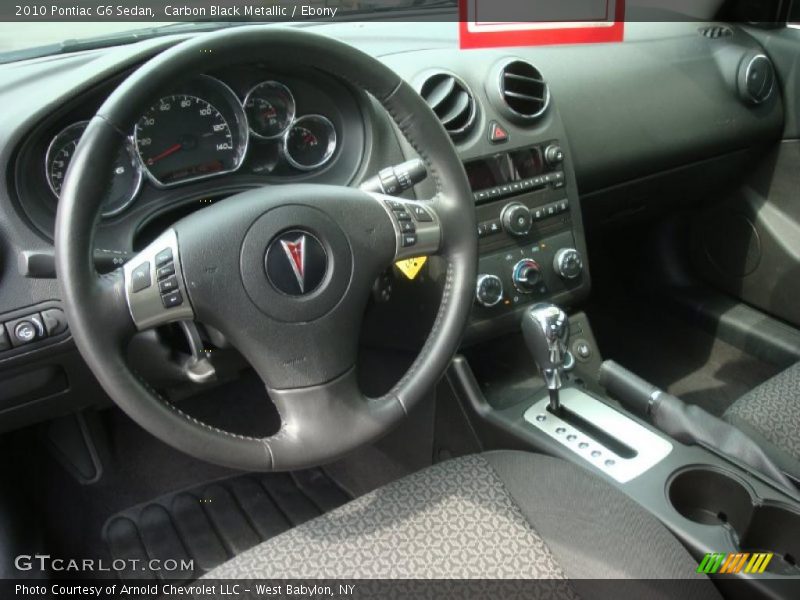 Carbon Black Metallic / Ebony 2010 Pontiac G6 Sedan