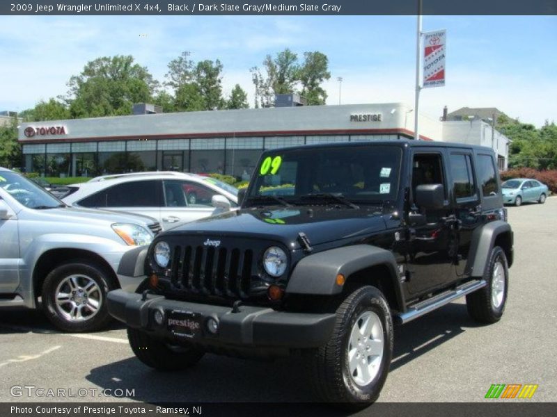 Black / Dark Slate Gray/Medium Slate Gray 2009 Jeep Wrangler Unlimited X 4x4