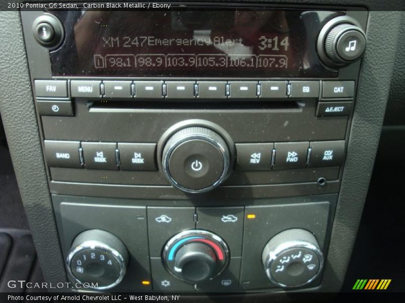 Carbon Black Metallic / Ebony 2010 Pontiac G6 Sedan
