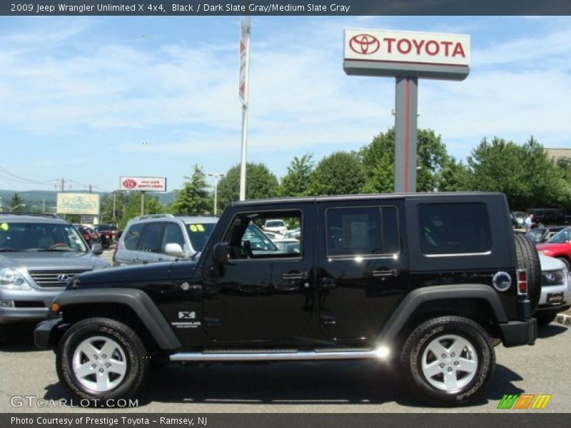Black / Dark Slate Gray/Medium Slate Gray 2009 Jeep Wrangler Unlimited X 4x4