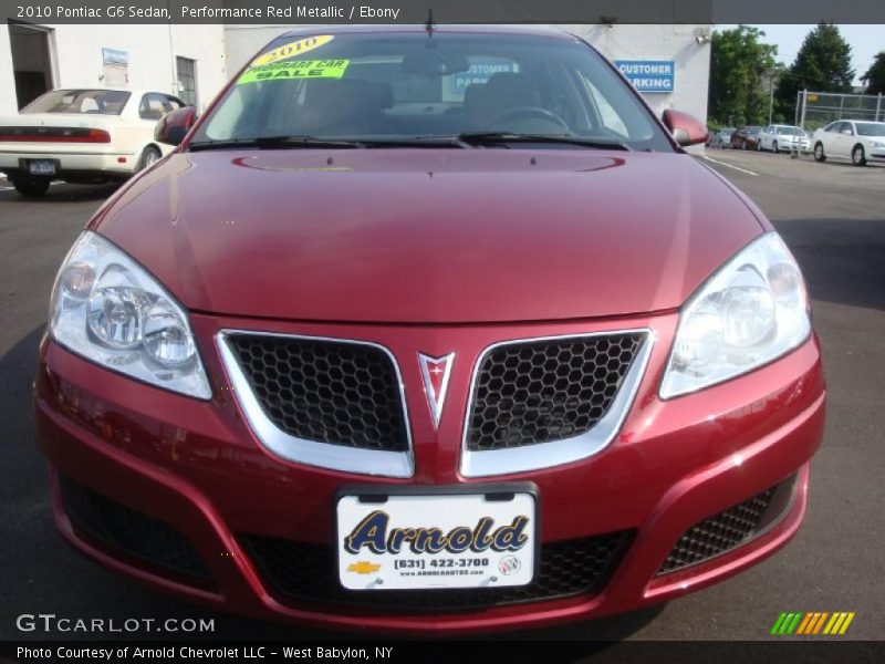 Performance Red Metallic / Ebony 2010 Pontiac G6 Sedan