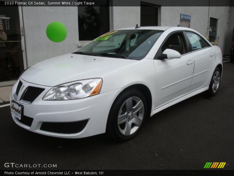 Summit White / Light Taupe 2010 Pontiac G6 Sedan