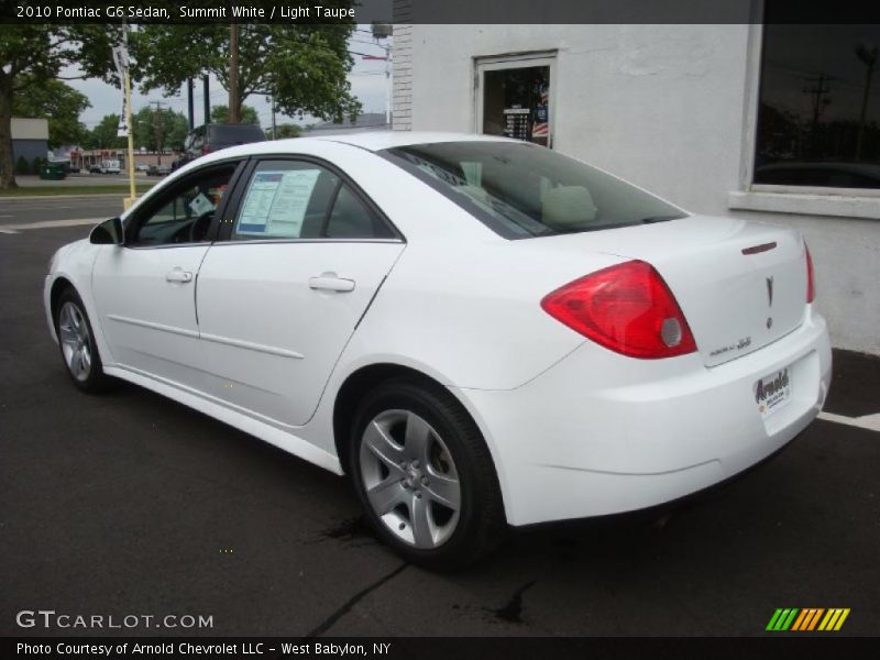 Summit White / Light Taupe 2010 Pontiac G6 Sedan