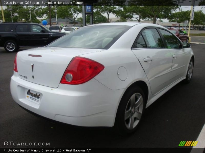 Summit White / Light Taupe 2010 Pontiac G6 Sedan