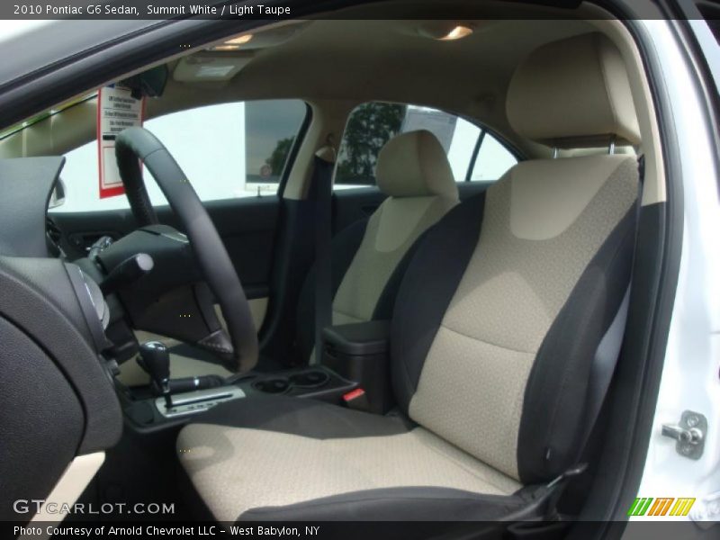 Summit White / Light Taupe 2010 Pontiac G6 Sedan