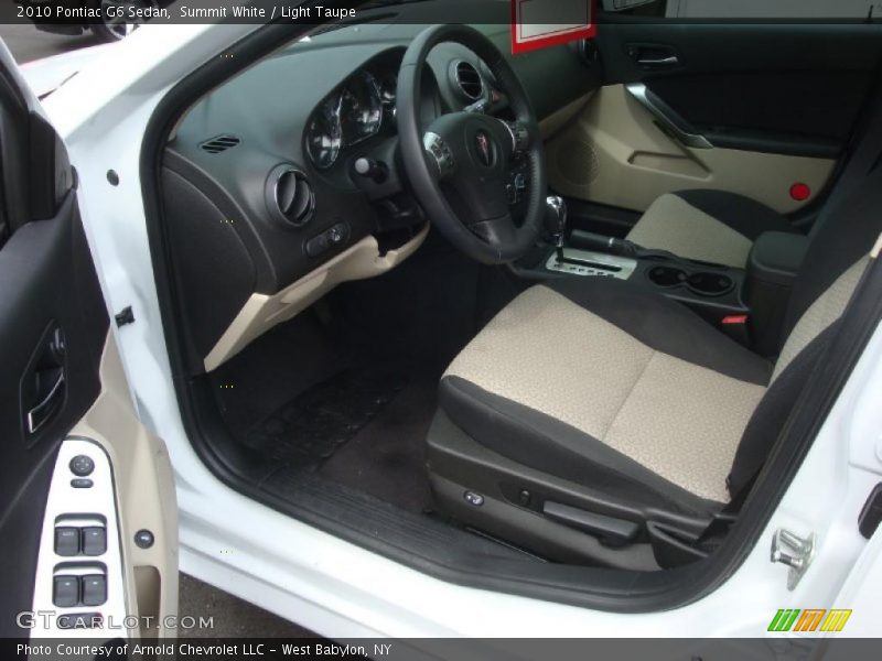 Summit White / Light Taupe 2010 Pontiac G6 Sedan