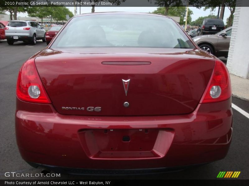 Performance Red Metallic / Ebony 2010 Pontiac G6 Sedan
