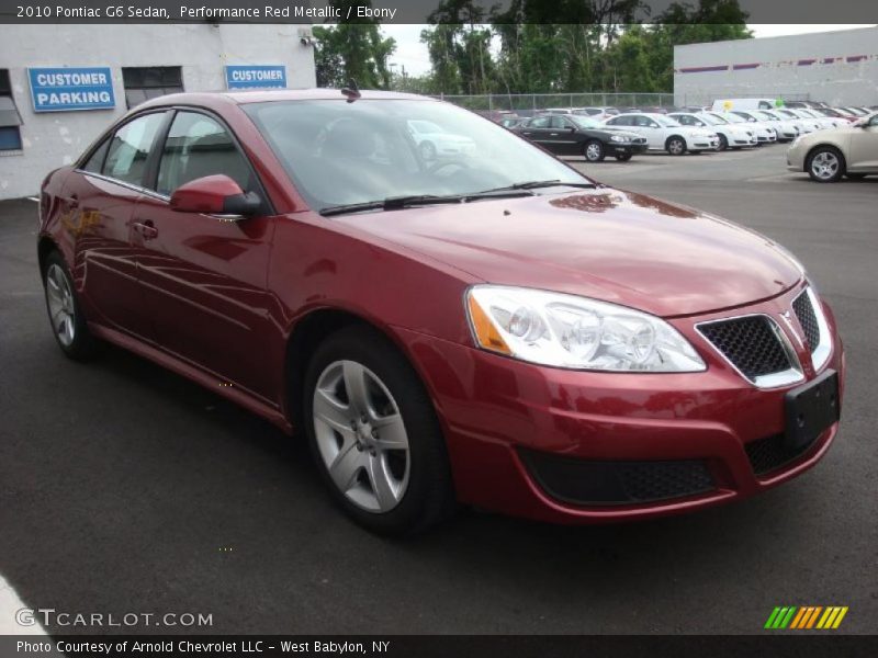 Performance Red Metallic / Ebony 2010 Pontiac G6 Sedan