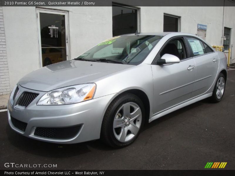Quicksilver Metallic / Ebony 2010 Pontiac G6 Sedan