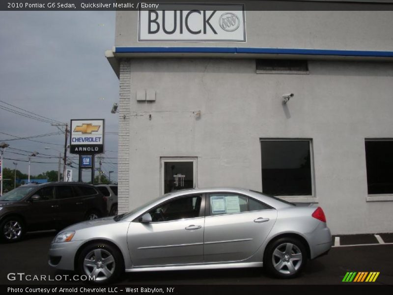 Quicksilver Metallic / Ebony 2010 Pontiac G6 Sedan
