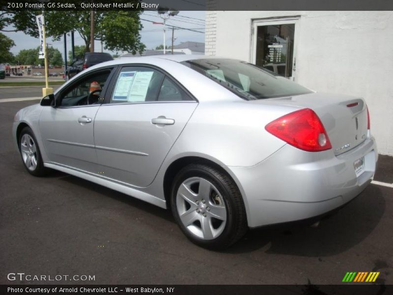 Quicksilver Metallic / Ebony 2010 Pontiac G6 Sedan