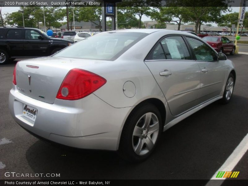 Quicksilver Metallic / Ebony 2010 Pontiac G6 Sedan