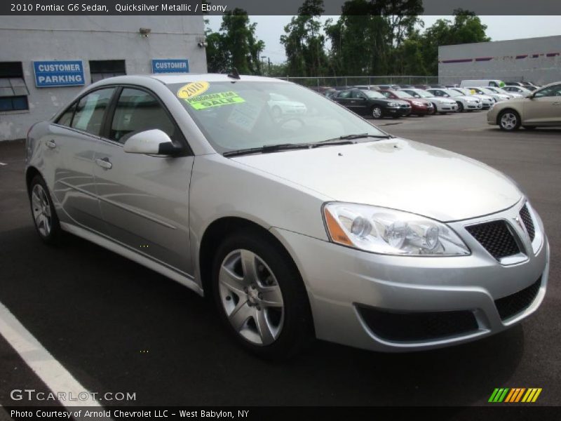Quicksilver Metallic / Ebony 2010 Pontiac G6 Sedan
