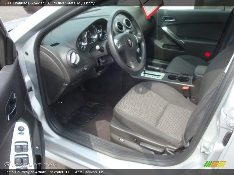 Quicksilver Metallic / Ebony 2010 Pontiac G6 Sedan