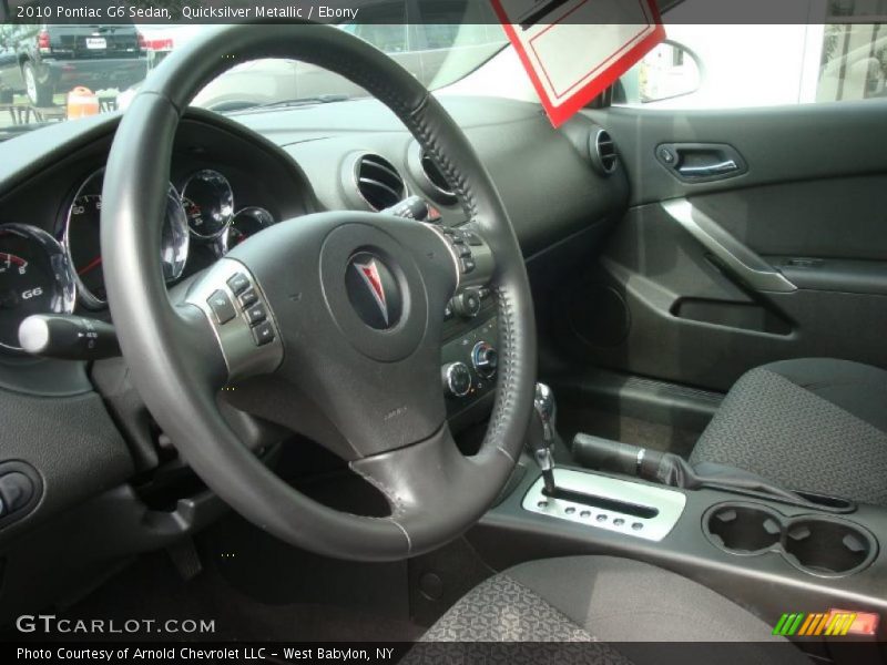 Quicksilver Metallic / Ebony 2010 Pontiac G6 Sedan