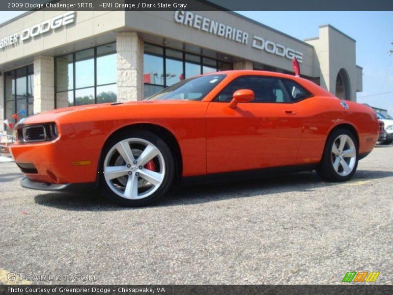 HEMI Orange / Dark Slate Gray 2009 Dodge Challenger SRT8