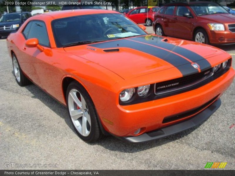 HEMI Orange / Dark Slate Gray 2009 Dodge Challenger SRT8
