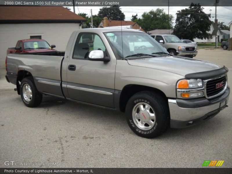 Pewter Metallic / Graphite 2000 GMC Sierra 1500 SLE Regular Cab
