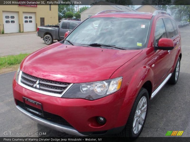 Rally Red Metallic / Black 2008 Mitsubishi Outlander SE