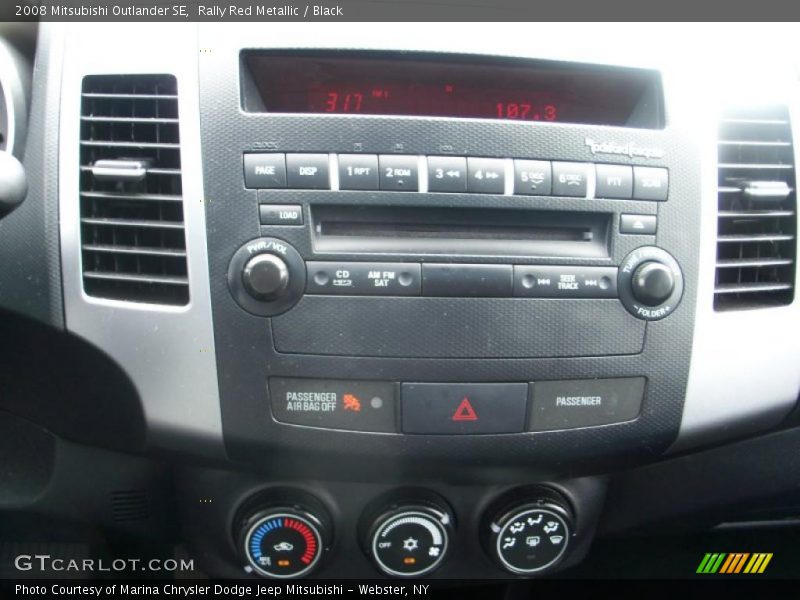 Rally Red Metallic / Black 2008 Mitsubishi Outlander SE