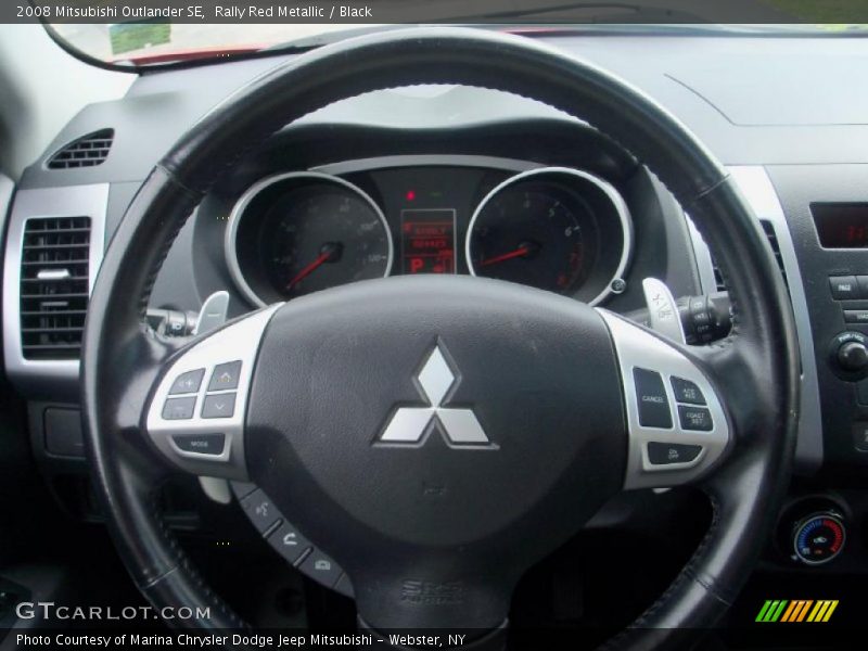 Rally Red Metallic / Black 2008 Mitsubishi Outlander SE