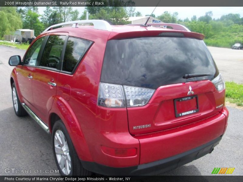Rally Red Metallic / Black 2008 Mitsubishi Outlander SE