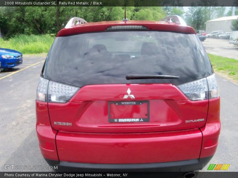 Rally Red Metallic / Black 2008 Mitsubishi Outlander SE