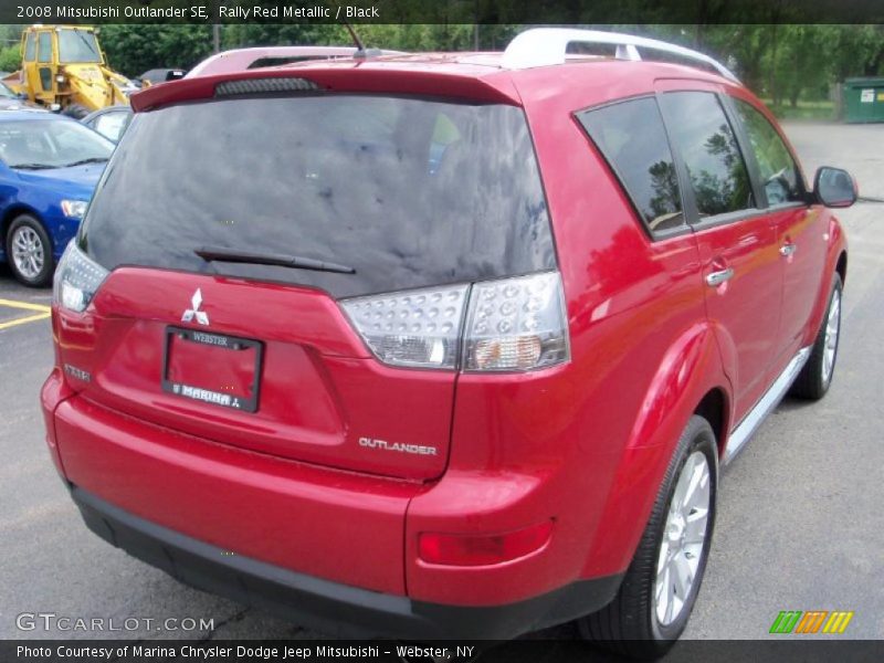 Rally Red Metallic / Black 2008 Mitsubishi Outlander SE