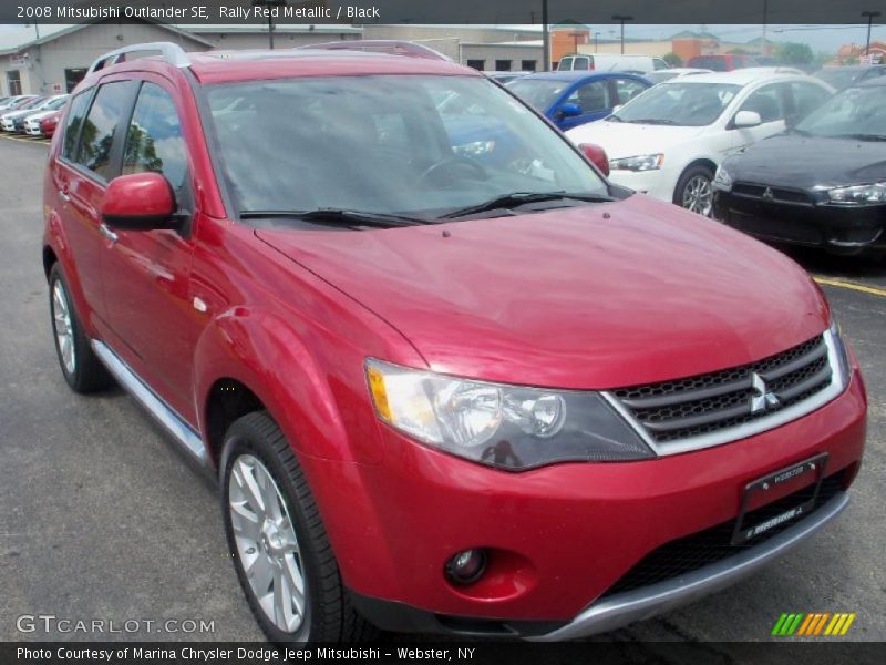 Rally Red Metallic / Black 2008 Mitsubishi Outlander SE