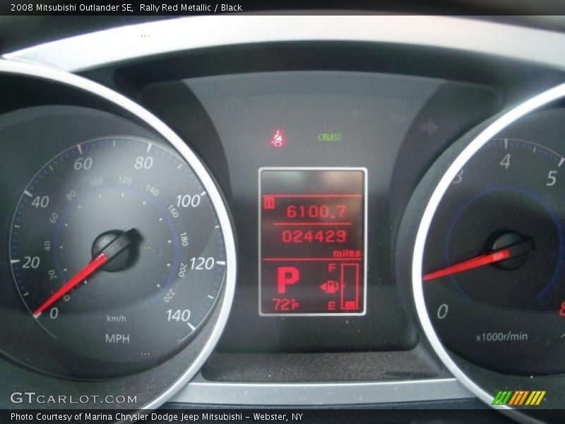 Rally Red Metallic / Black 2008 Mitsubishi Outlander SE