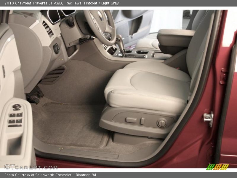 Red Jewel Tintcoat / Light Gray 2010 Chevrolet Traverse LT AWD